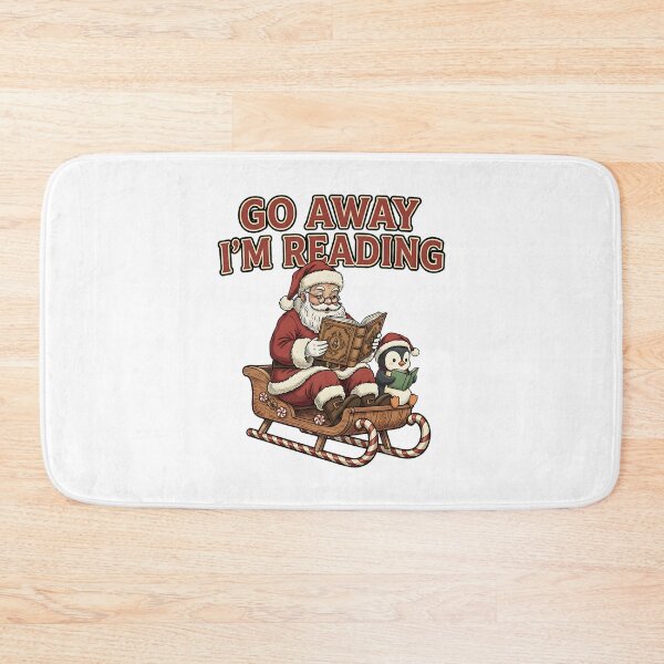 Item preview, Go Away I'm Reading Penguin Christmas Reading designed and sold by ArtDesignTp.