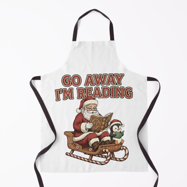 Item preview, Go Away I'm Reading Penguin Christmas Reading designed and sold by ArtDesignTp.