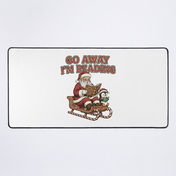 Item preview, Go Away I'm Reading Penguin Christmas Reading designed and sold by ArtDesignTp.