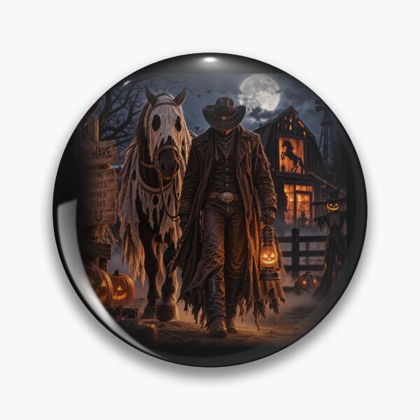 Artikelvorschau, Vorsicht – Spuk-Cowboy und Geisterpferd an Halloween entworfen und verkauft von QuarterHorseArt by Just my Studio.