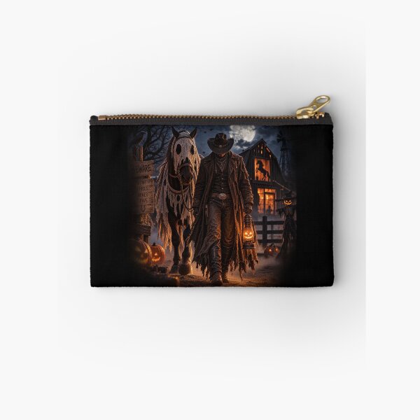 Item preview, Beware – Haunted Cowboy & Ghost Horse Halloween designed and sold by  QuarterHorseArt by Just my Studio.