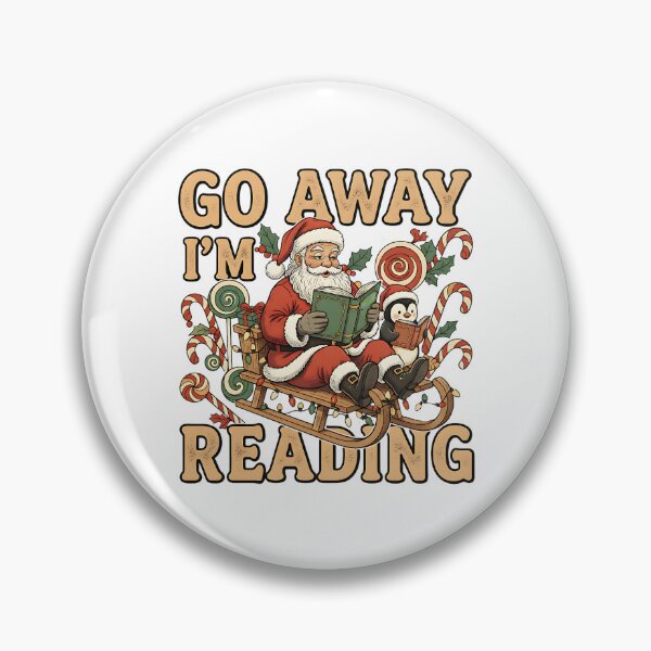 Item preview, Go Away I'm Reading Christmas Penguin Graphic designed and sold by ArtDesignTp.