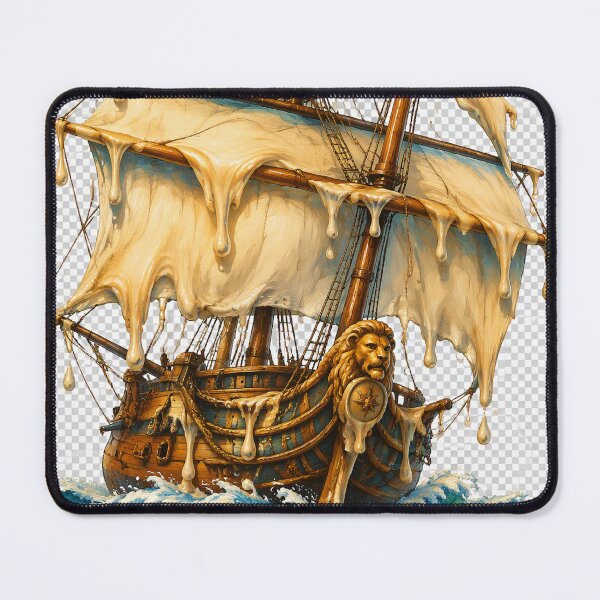Item preview, Melting Pirate Ship Sailing Through Ocean Waves designed and sold by An Old Mans Art.