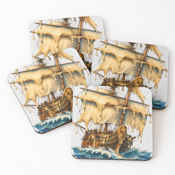 Item preview, Melting Pirate Ship Sailing Through Ocean Waves designed and sold by An Old Mans Art.