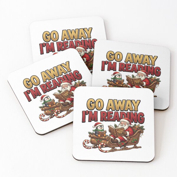Item preview, Go Away I'm Reading Santa Penguin Christmas designed and sold by ArtDesignTp.