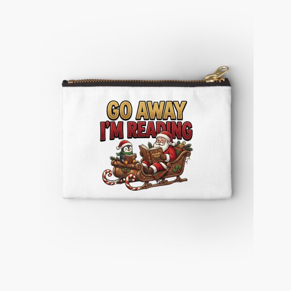 Item preview, Go Away I'm Reading Santa Penguin Christmas designed and sold by ArtDesignTp.