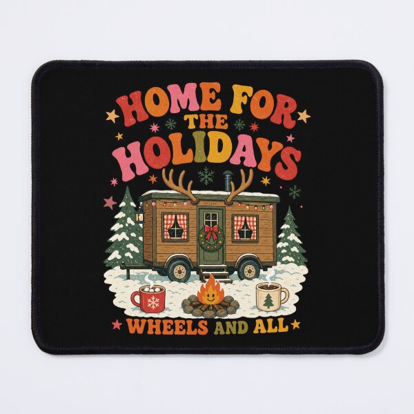 Item preview, Home For The Holidays Wheels And All T-Shirt | RV Camper Christmas Tee designed and sold by Design Vibras.