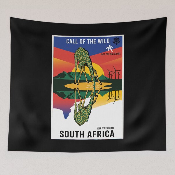 Item preview, South Africa Safari & Sunset Reflection Travel Poster designed and sold by ArtworkNorth.