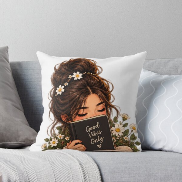 Item preview, Good Vibes Only - Aesthetic Book Lover Girl Art designed and sold by ArtByKapil.