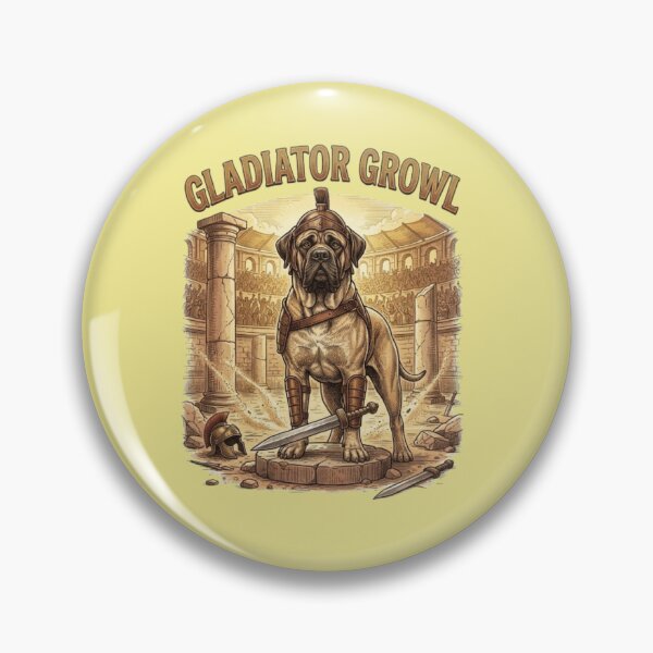Item preview, Gladiator Growl Funny Roman Epic Dog Sword and Sandal Movie Mastiff Lover Gift designed and sold by FurRealStudioCo.