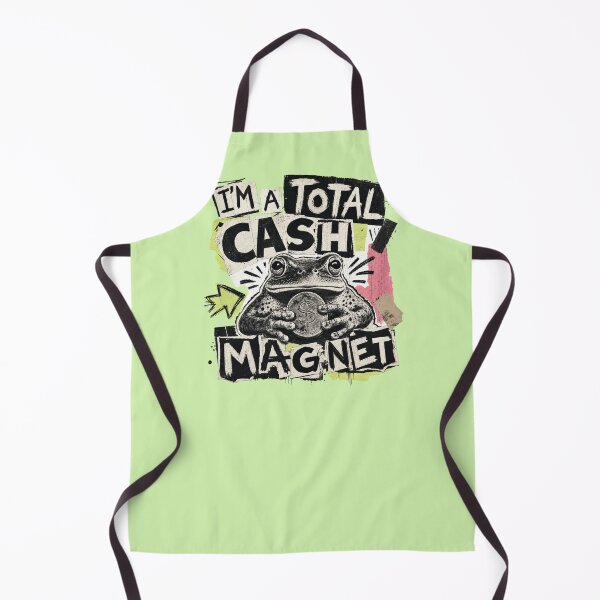 Item preview, I'm A Total Cash Magnet Retro Vintage Bootleg Frog | Nostalgic Stencil Wealth Talisman & Boss Motivation Design designed and sold by illeN-Art-World.