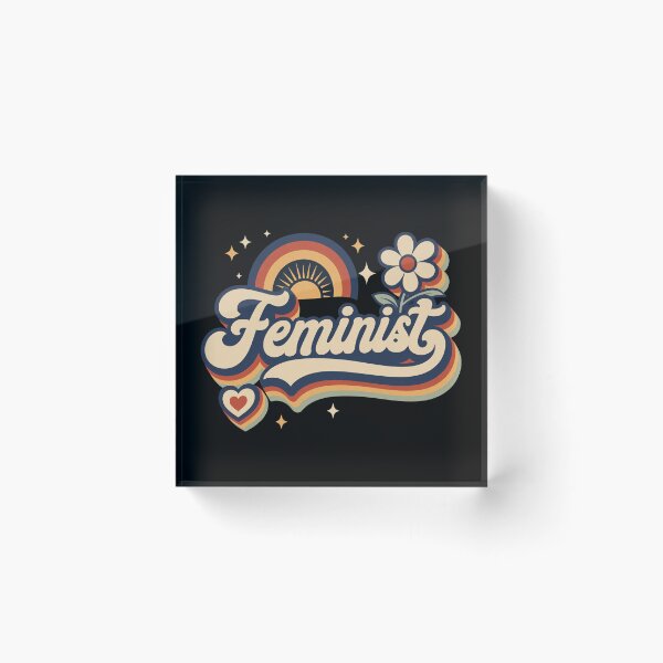 Item preview, Feminist Retro 70s Vintage Rainbow Feminism Gift designed and sold by Blok45.