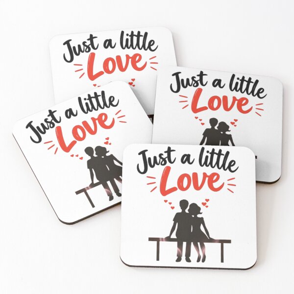Aperçu de l'œuvre Just a Little Love - Cute Romantic Couple & Floral Watercolor créée et vendue par Salma.Store.