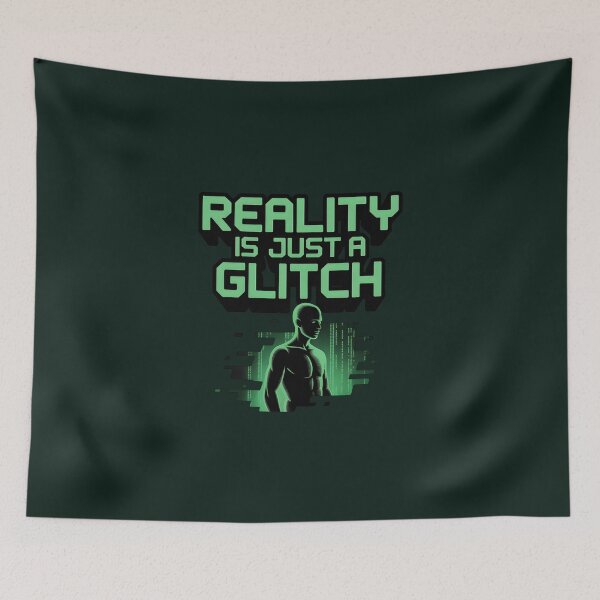 Item preview, Reality Is Just a Glitch – Funny AI Digital Humor Design designed and sold by Jollys-ArtShop.