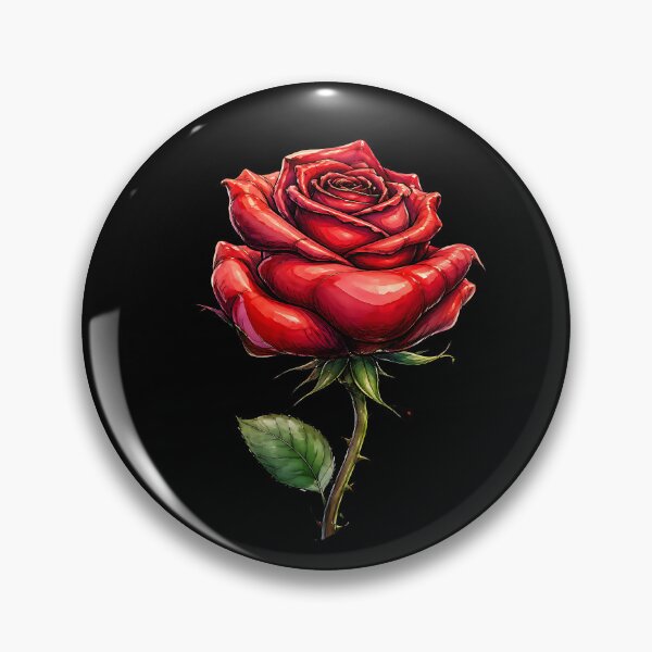 Artikelvorschau, Rote Rose – Botanische, romantische Blumenillustration entworfen und verkauft von Wilcox PhotoArt.