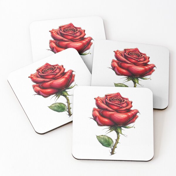 Item preview, Red Rose Botanical Romantic Floral Art Illustration designed and sold by Wilcox PhotoArt.