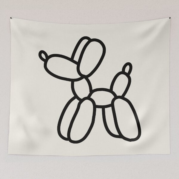 Item preview, Minimalist Balloon Animal Dog Line Art designed and sold by AliAltinelArt.