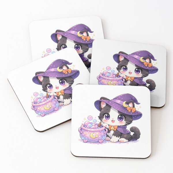 Item preview, Pastel Witch Cauldron Cat designed and sold by Sommium .
