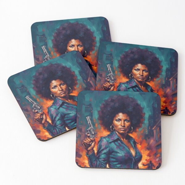 Artikelvorschau, Foxy Brown Action Crime Fine Art Tribute entworfen und verkauft von Art's Diner.