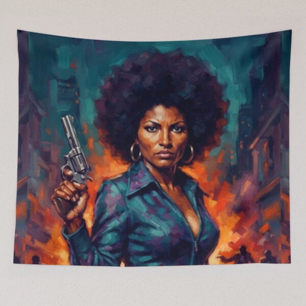 Artikelvorschau, Foxy Brown Action Crime Fine Art Tribute entworfen und verkauft von Art's Diner.