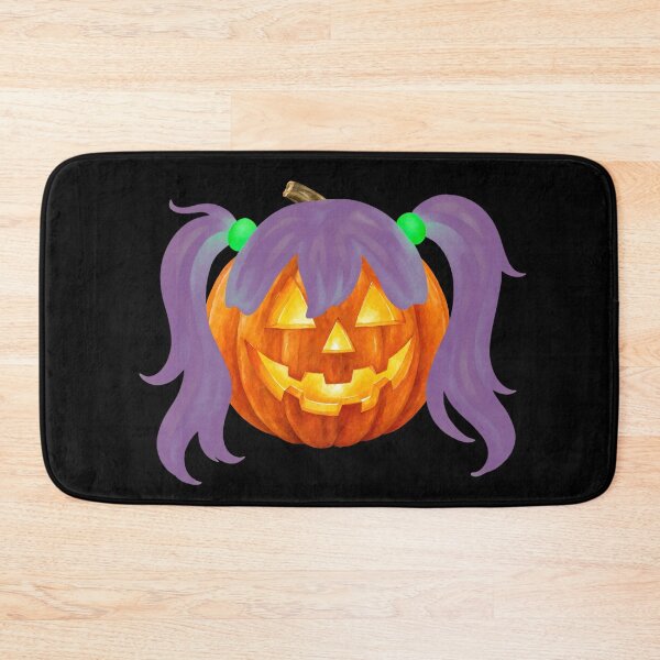 Item preview, Funny Halloween Pumpkin with a Purple Wig designed and sold by Chameleon by Ewa .