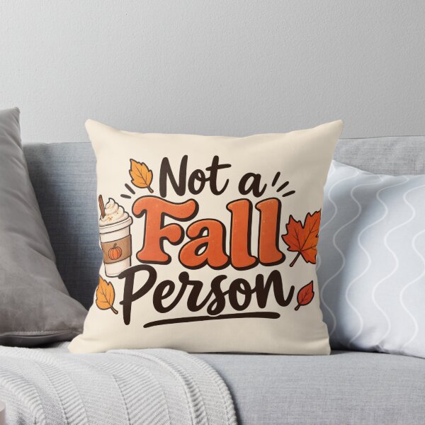 Item preview, Not a Fall Person – Cute Pumpkin Spice Coffee Autumn Leaves designed and sold by blankTeeShirt.