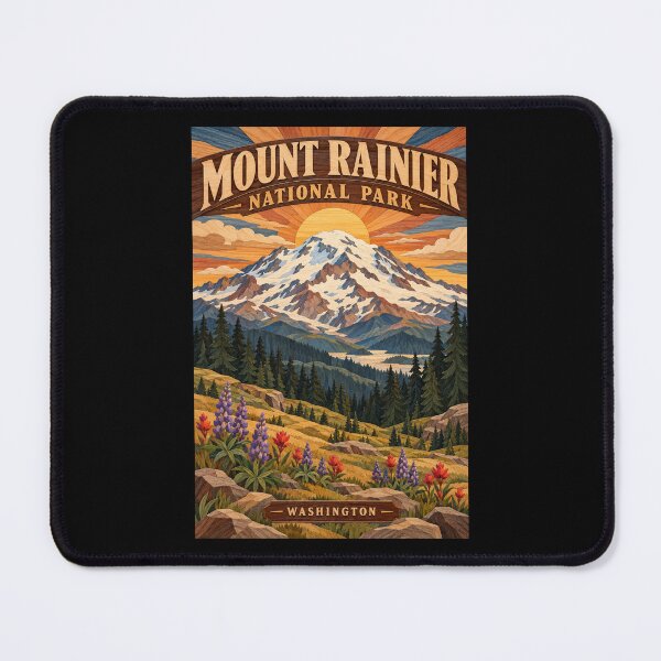 Item preview, Mount Rainier National Park - Washington designed and sold by GoodOldVintage.