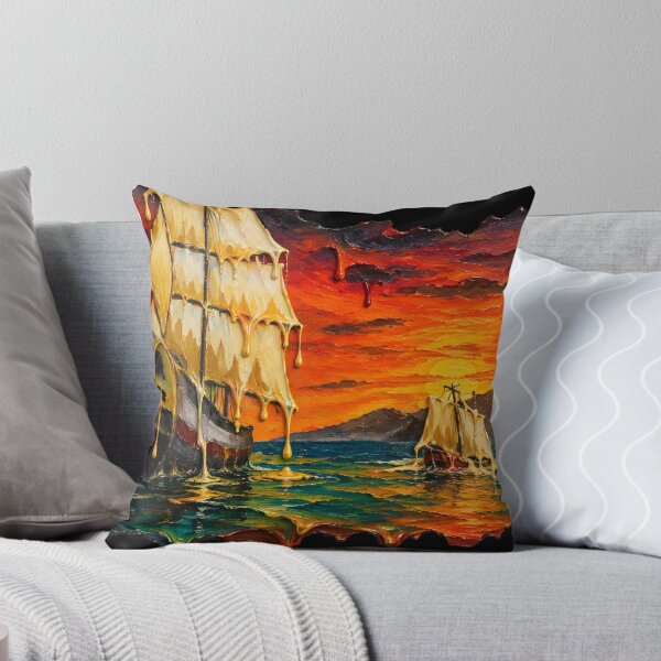 Artikelvorschau, Schmelzende Vintage-Segelschiffe im Sonnenuntergang – surreale Meereskunst entworfen und verkauft von An Old Mans Art.
