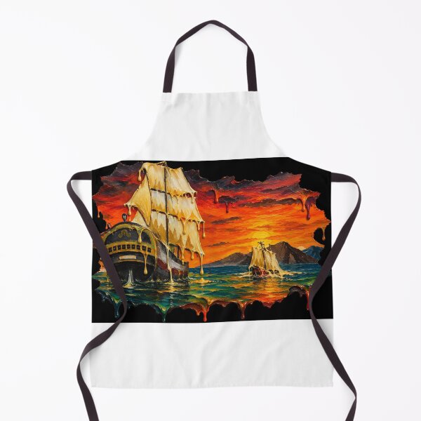 Artikelvorschau, Schmelzende Vintage-Segelschiffe im Sonnenuntergang – surreale Meereskunst entworfen und verkauft von An Old Mans Art.