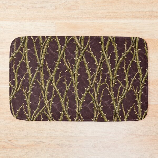 Item preview, Golden Thorn Vines on Burgundy Marble – Dark Romantic Botanical Pattern designed and sold by Bodique.