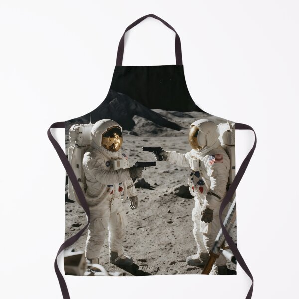 Item preview, Two NASA astronauts pointing guns at each other on the moon designed and sold by WiseBow.