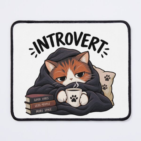 Item preview, Introvert Cat – Cozy Coffee & Less People More Space designed and sold by Slyguy88.