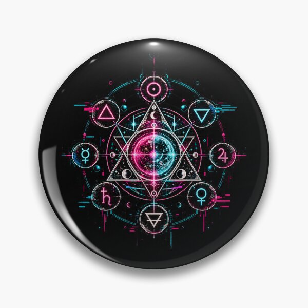 Item preview, Alchemical Symbols – Cyber Occult Transmutation Sigil designed and sold by JupiterGlitchEmpire.