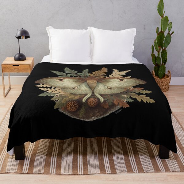 Item preview, Vintage Luna Moth on Ferns Dark Cottagecore Botanical designed and sold by Youram.