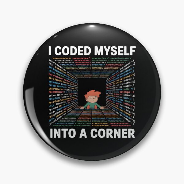 Artikelvorschau, Ich habe mich selbst in eine Sackgasse programmiert – Lustiger Programmierer-KI-Humor im Design entworfen und verkauft von Jollys-ArtShop.