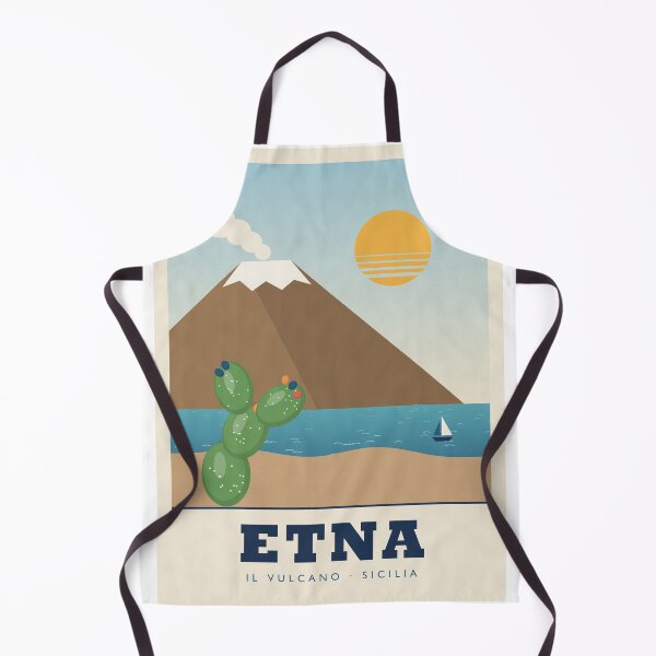 Item preview, Póster de viaje antiguo del Monte Etna, Sicilia designed and sold by ChromaLens.