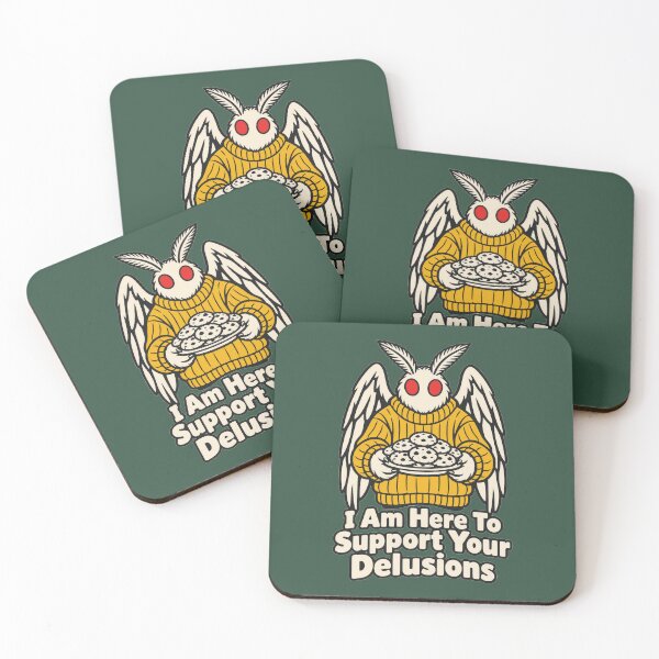 Item preview, I Am Here To Support Your Delusions Mothman designed and sold by KungPowUnicorn.