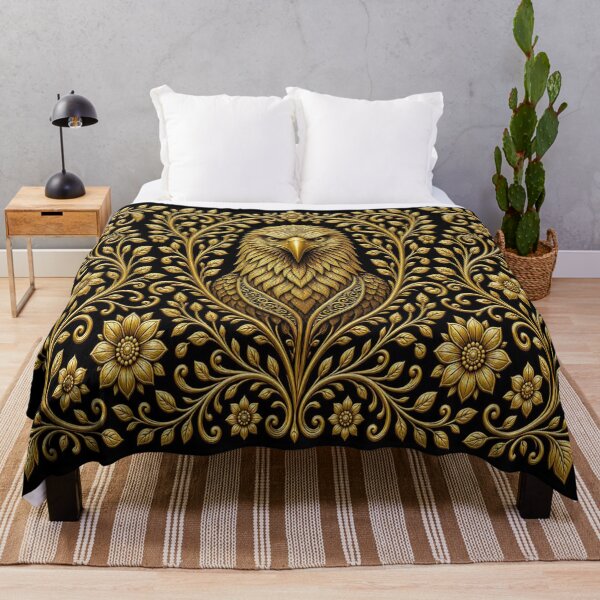 Item preview, Majestic Golden Eagle Vintage Baroque Luxury Floral Art designed and sold by Breezes-of-Ida.