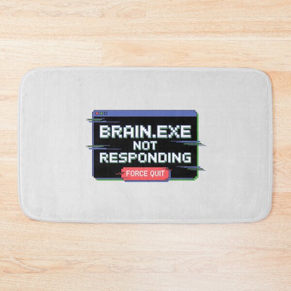 Artikelvorschau, Brain.exe reagiert nicht – Lustiger KI-Technik-Humor im Designbereich entworfen und verkauft von Jollys-ArtShop.
