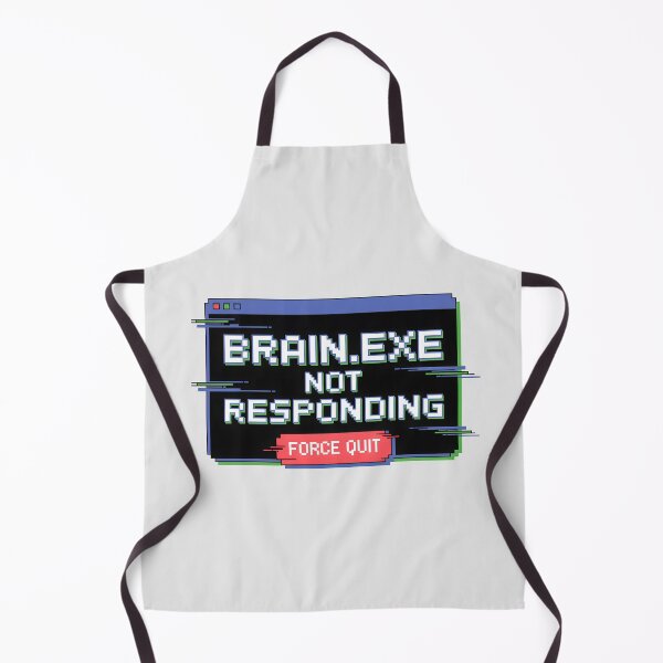 Artikelvorschau, Brain.exe reagiert nicht – Lustiger KI-Technik-Humor im Designbereich entworfen und verkauft von Jollys-ArtShop.