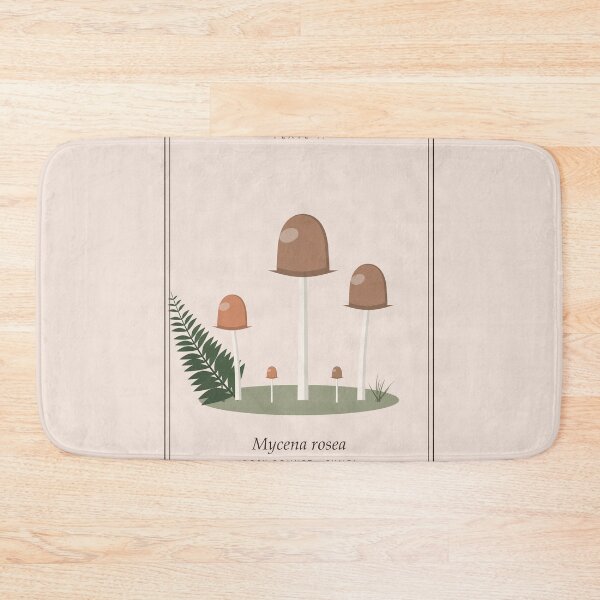 Item preview, Rosy Bonnet Mushroom Vintage Botanical Plate designed and sold by ChromaLens.