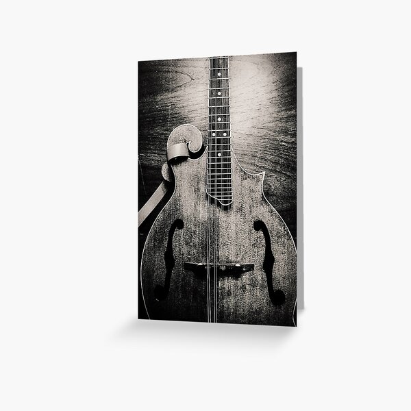 Monochromatic Mandolin Greeting Card