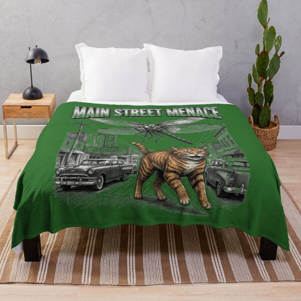 Item preview, Main Street Menace Funny Giant Bug Movie Cat Atomic Age B-Movie Lover Gift designed and sold by FurRealStudioCo.