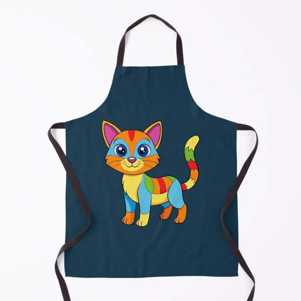 Item preview, Cute Vibrant Multicolored Patchwork Kitten Art designed and sold by designdukan.