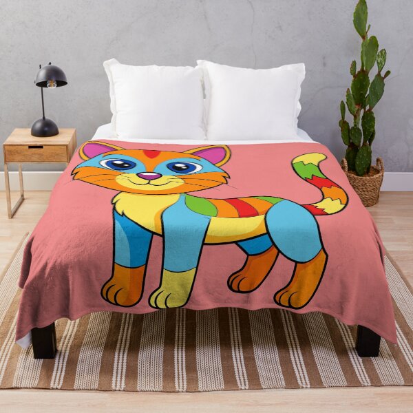 Item preview, Cute Vibrant Multicolored Patchwork Kitten Art designed and sold by designdukan.