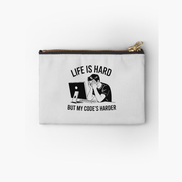 Item preview, Life Is Hard, But My Code’s Harder – Funny Programmer Humor designed and sold by Jollys-ArtShop.