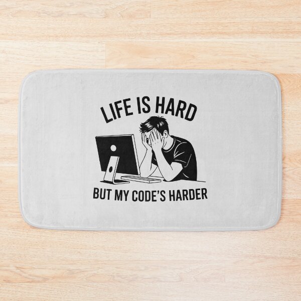 Artikelvorschau, Das Leben ist hart, aber mein Code ist noch härter – Lustiger Programmiererhumor entworfen und verkauft von Jollys-ArtShop.