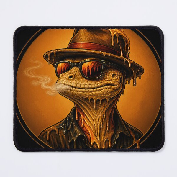 Item preview, Smokin Lizard Designs Melting Reptile Mascot Logo designed and sold by An Old Mans Art.