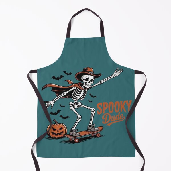 Aperçu de l'œuvre Spooky Dude Skeleton Skateboard – Halloween Skater Dark Art créée et vendue par RAYBIL.