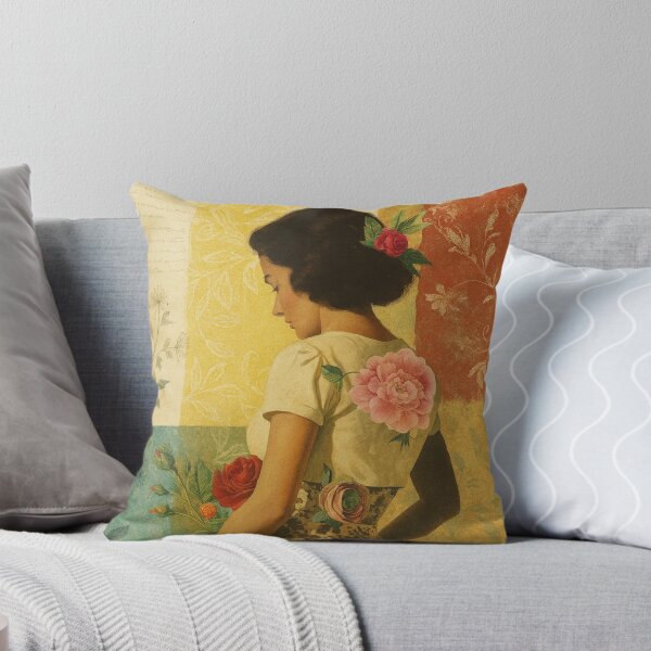 Item preview, Vintage Floral Woman | Botanical Collage Art designed and sold by Whatever Works.